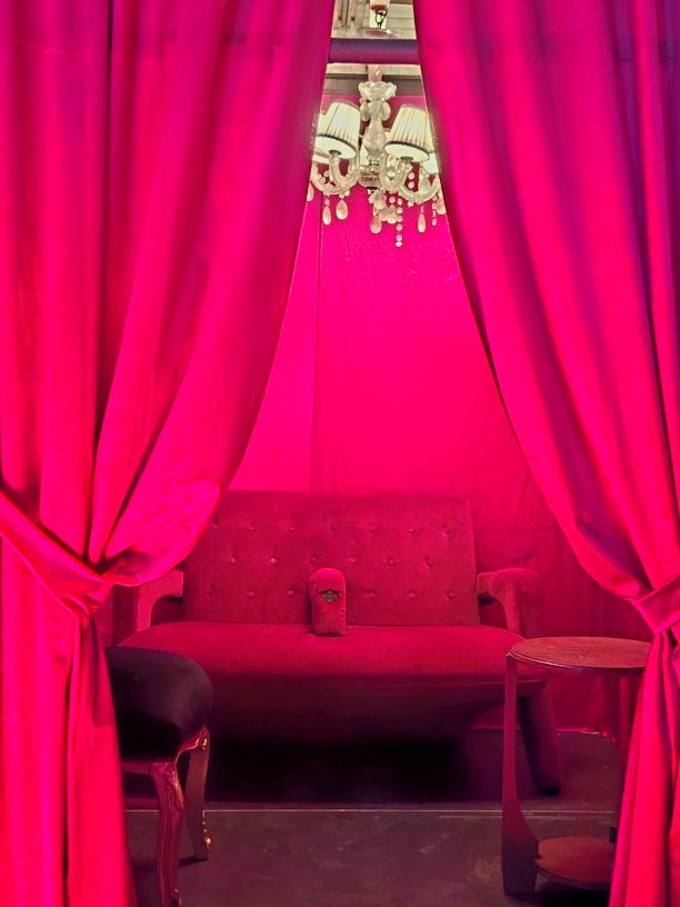 00376 gordijn velvet rood